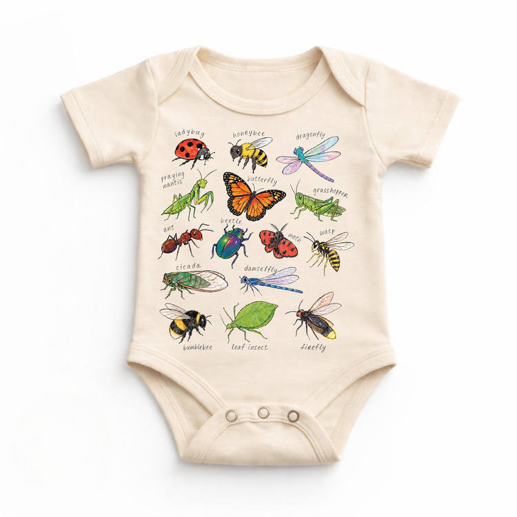 Names Of Insects Bug Chart Shirt | Kids Insect T-Shirt | Educational Nature Tee | Bug Lover Shirt