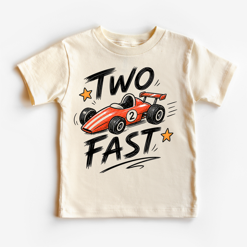 Two Fast Race Car Birthday Shirt | 2nd Birthday Racing Tee | Boys Race Car Birthday Party Shirt