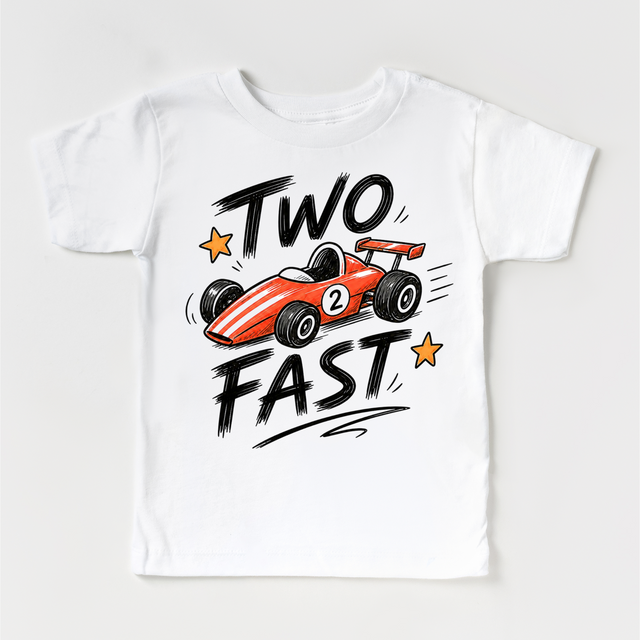 Two Fast Race Car Birthday Shirt | 2nd Birthday Racing Tee | Boys Race Car Birthday Party Shirt