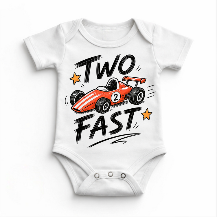 Two Fast Race Car Birthday Shirt | 2nd Birthday Racing Tee | Boys Race Car Birthday Party Shirt