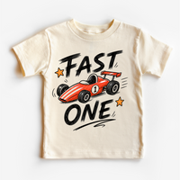 Fast One Race Car Birthday | First Birthday Racing | Boys 1st Birthday Race Car graphic T-shirt by Madi Moosh