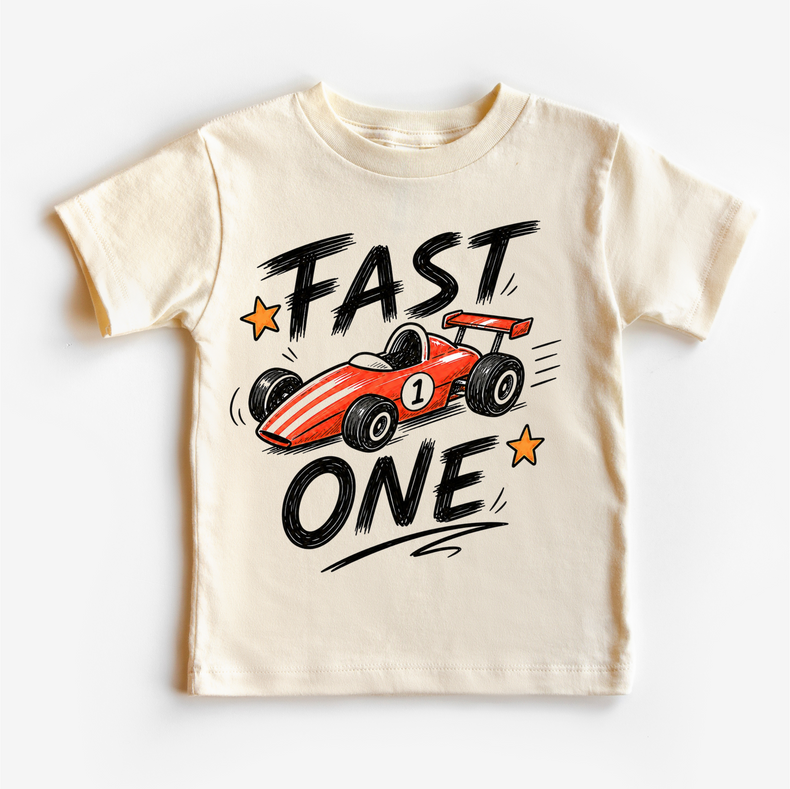Fast One Race Car Birthday Shirt | First Birthday Racing Tee | Boys 1st Birthday Race Car Shirt