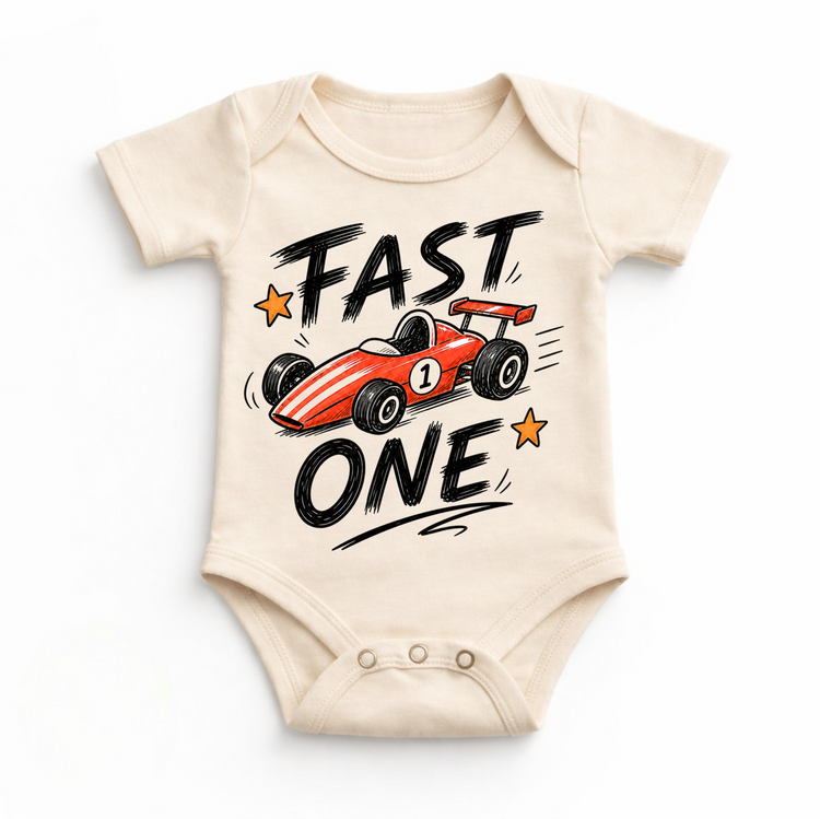Fast One Race Car Birthday Shirt | First Birthday Racing Tee | Boys 1st Birthday Race Car Shirt