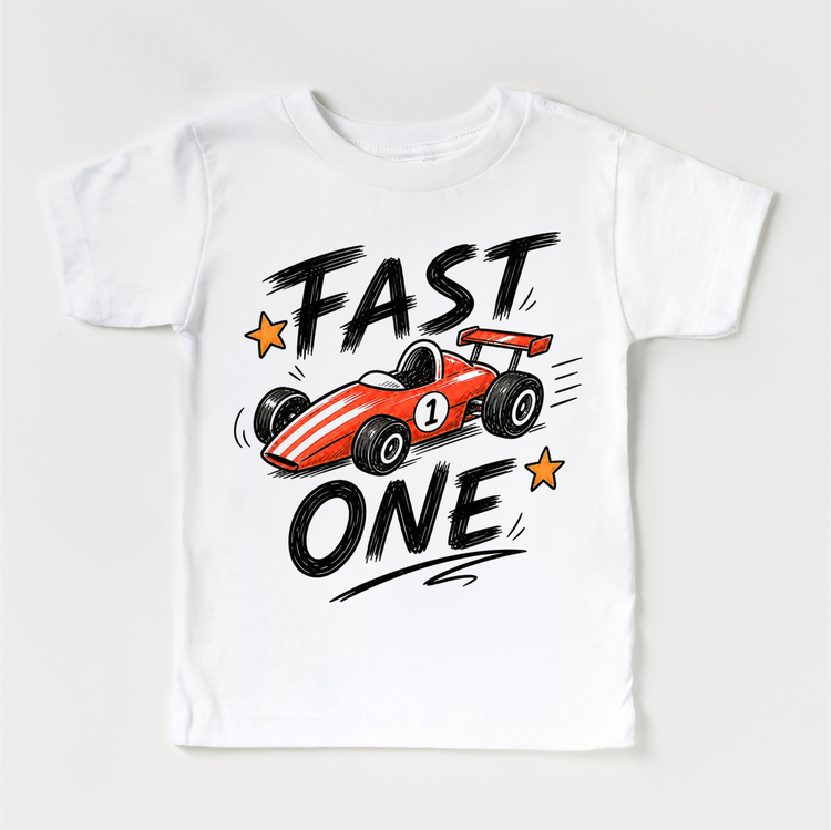 Fast One Race Car Birthday Shirt | First Birthday Racing Tee | Boys 1st Birthday Race Car Shirt