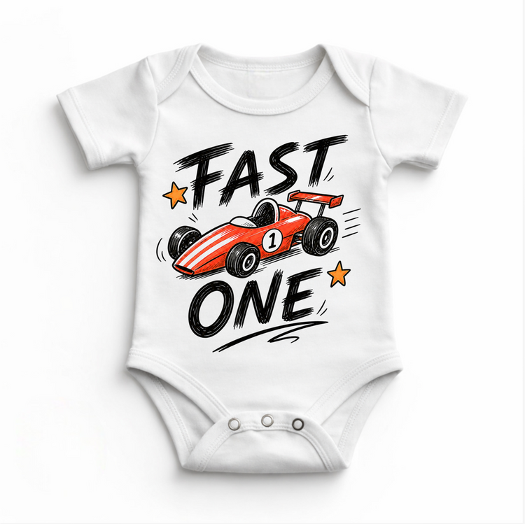Fast One Race Car Birthday Shirt | First Birthday Racing Tee | Boys 1st Birthday Race Car Shirt