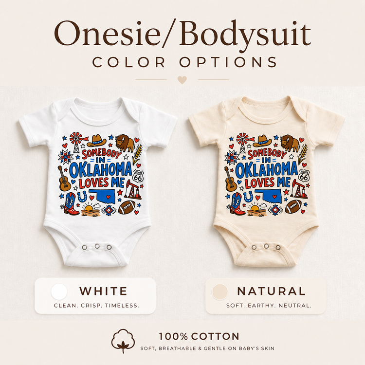 Somebody in Oklahoma Loves Me Kids Graphic Tee | Oklahoma Souvenir Shirt | State Pride Toddler Tee | Route 66 Western Kids Shirt