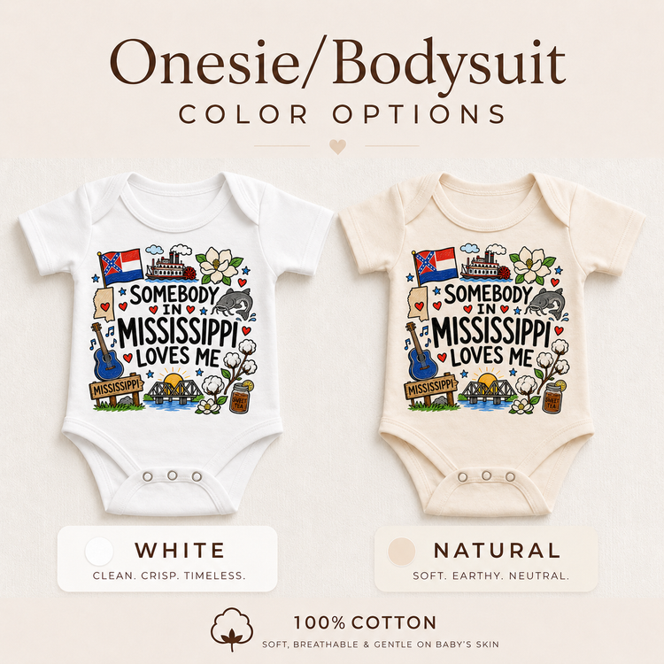 Somebody in Mississippi Loves Me Kids Graphic Tee | State Souvenir Shirt