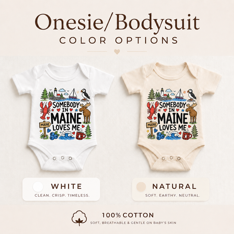 Somebody in Maine Loves Me Kids T-Shirt | Maine State Toddler Tee | Vacation Souvenir Shirt | Coastal New England Graphic Tee