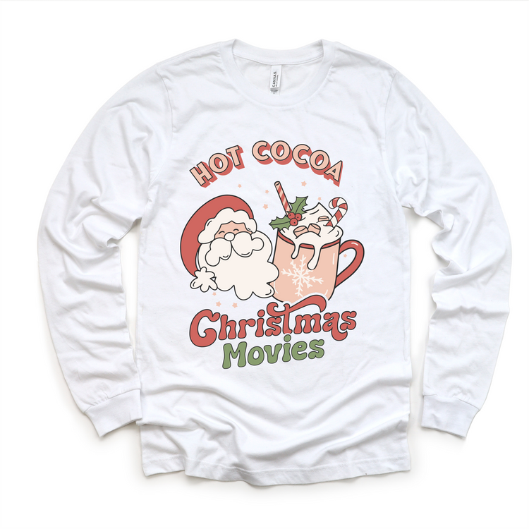 Hot Cocoa And Christmas Movies T-Shirt- Kids Christmas Tee