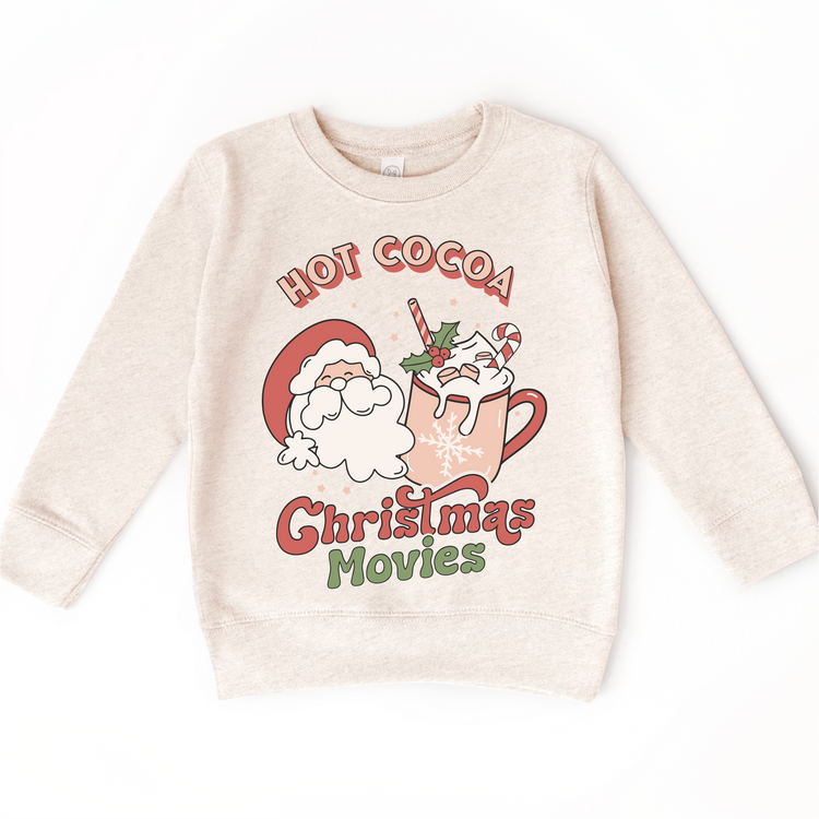 Hot Cocoa And Christmas Movies T-Shirt- Kids Christmas Tee