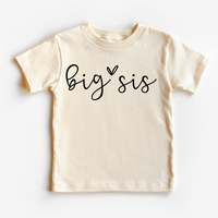 Big Sis Sister Siblings Family design on a natural garment.