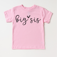 Big Sis Sister Siblings Family graphic T-shirt by Madi Moosh