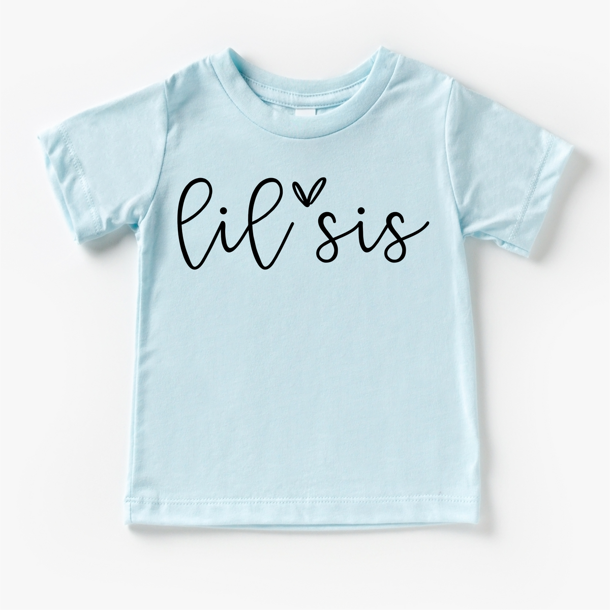 Lis Sis Sister Siblings Family design on a blue garment.