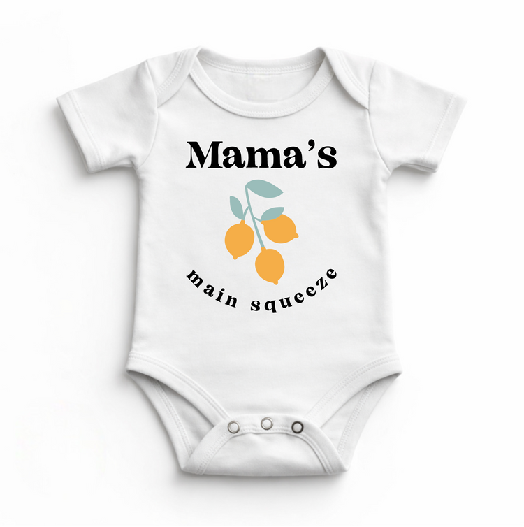 Mama's Main Squeze Spring Lemon Bodysuit - Baby Bodysuit - Madi Moosh Boutique