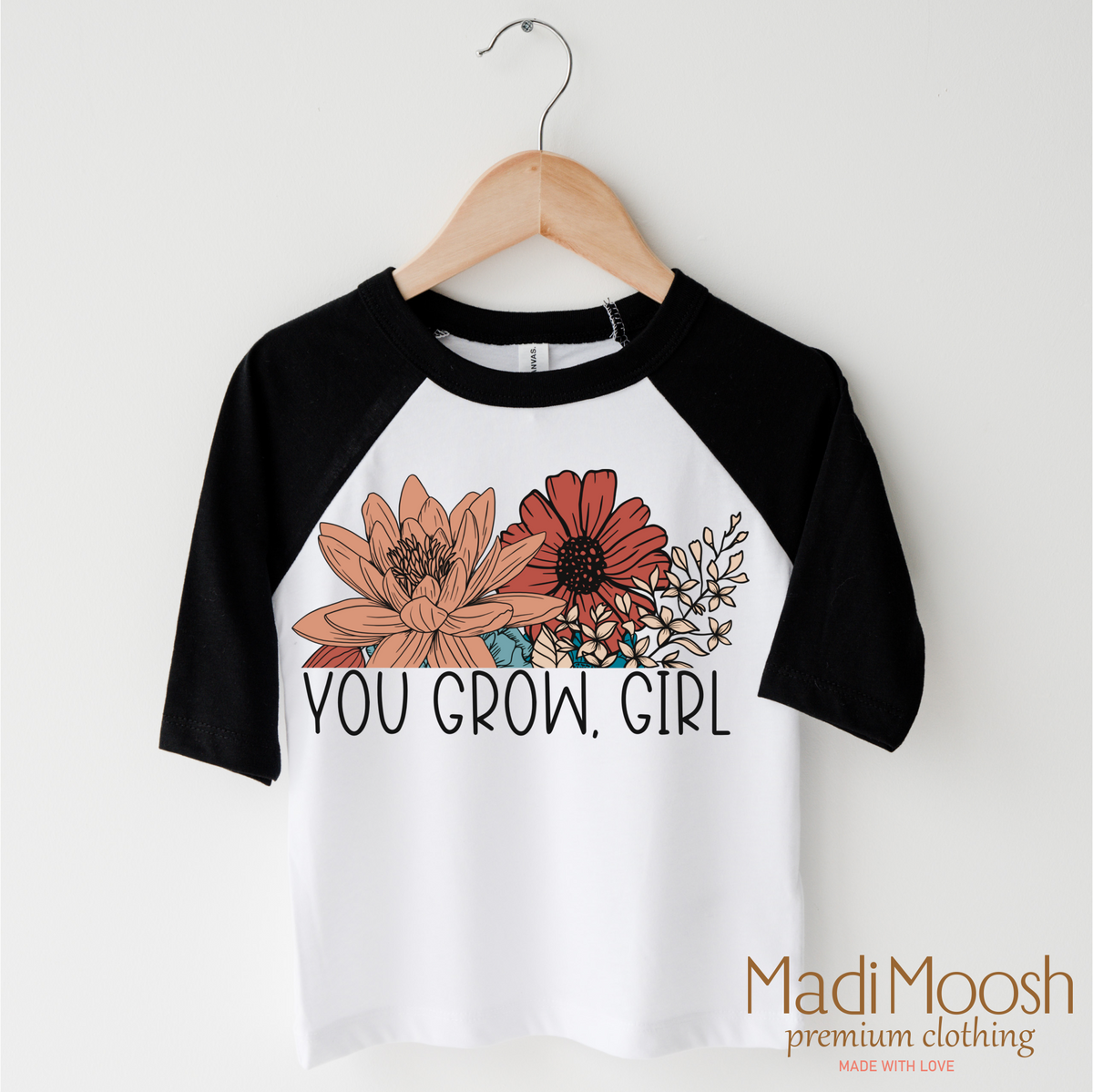 You Grow Girl Flowers Shirt - Boho Tee - Madi Moosh Boutique