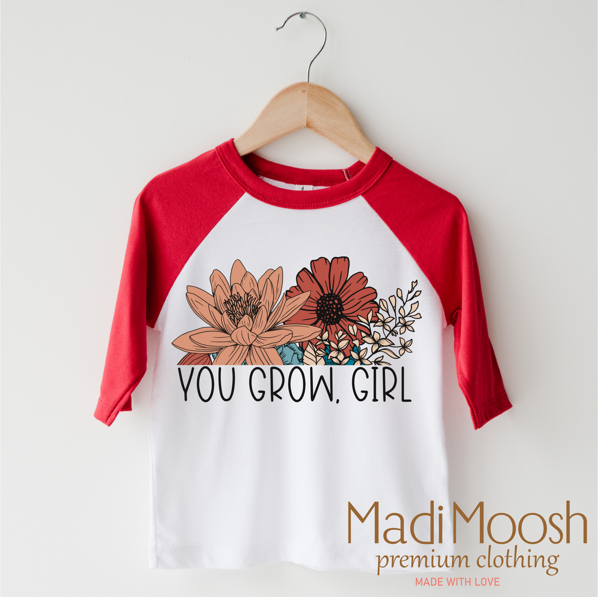 You Grow Girl Flowers Shirt - Boho Tee - Madi Moosh Boutique