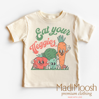 Eat Your Veggies, Cute graphic T-shirt by Madi Moosh