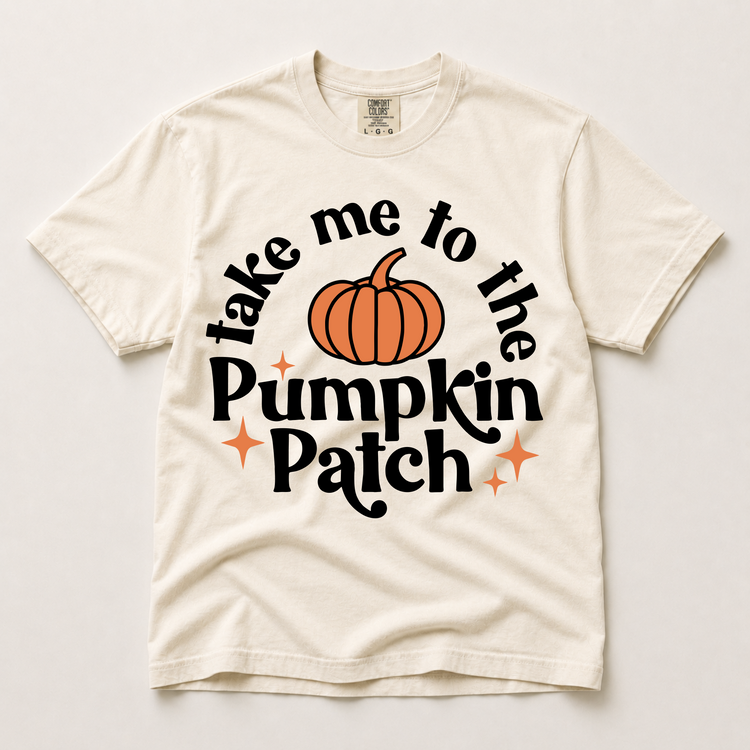 Pumpkin Patch Graphic T-Shirt, Retro Fall Pumpkin Tee for Women Printed On Comfort Colors