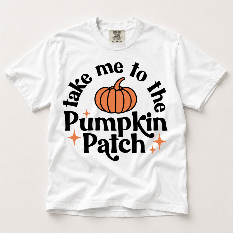 Pumpkin Patch Graphic T-Shirt, Retro Fall Pumpkin Tee for Women Printed On Comfort Colors