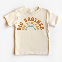 Retro Big Brother Siblings Family Shirt by Madi Moosh
