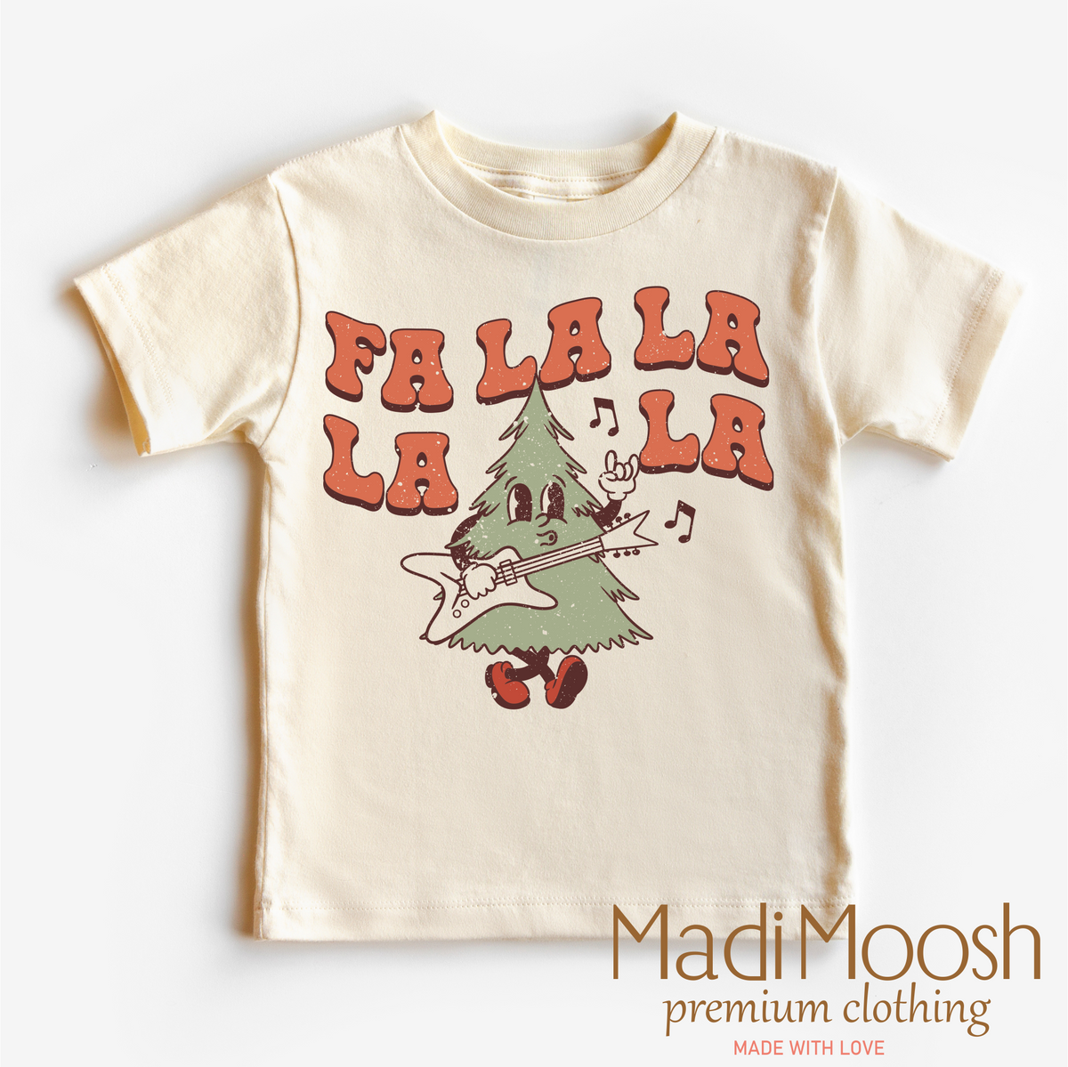 Fa La La La La Christmas graphic T-shirt by Madi Moosh
