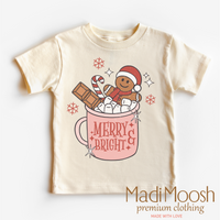 Merry and Bright Christmas Natural candidate shirt mockup