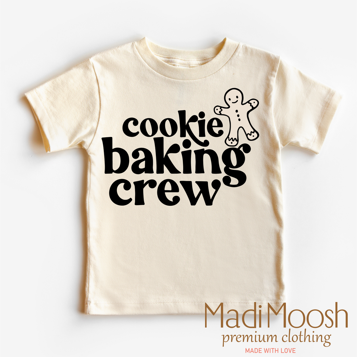 Gingerbread Cookie Baking Crew, Christmas graphic T-shirt by Madi Moosh