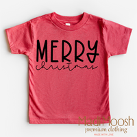 Classic Merry Christmas graphic T-shirt by Madi Moosh