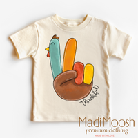 Thankful Turkey Thanksgiving Shirt by Madi Moosh