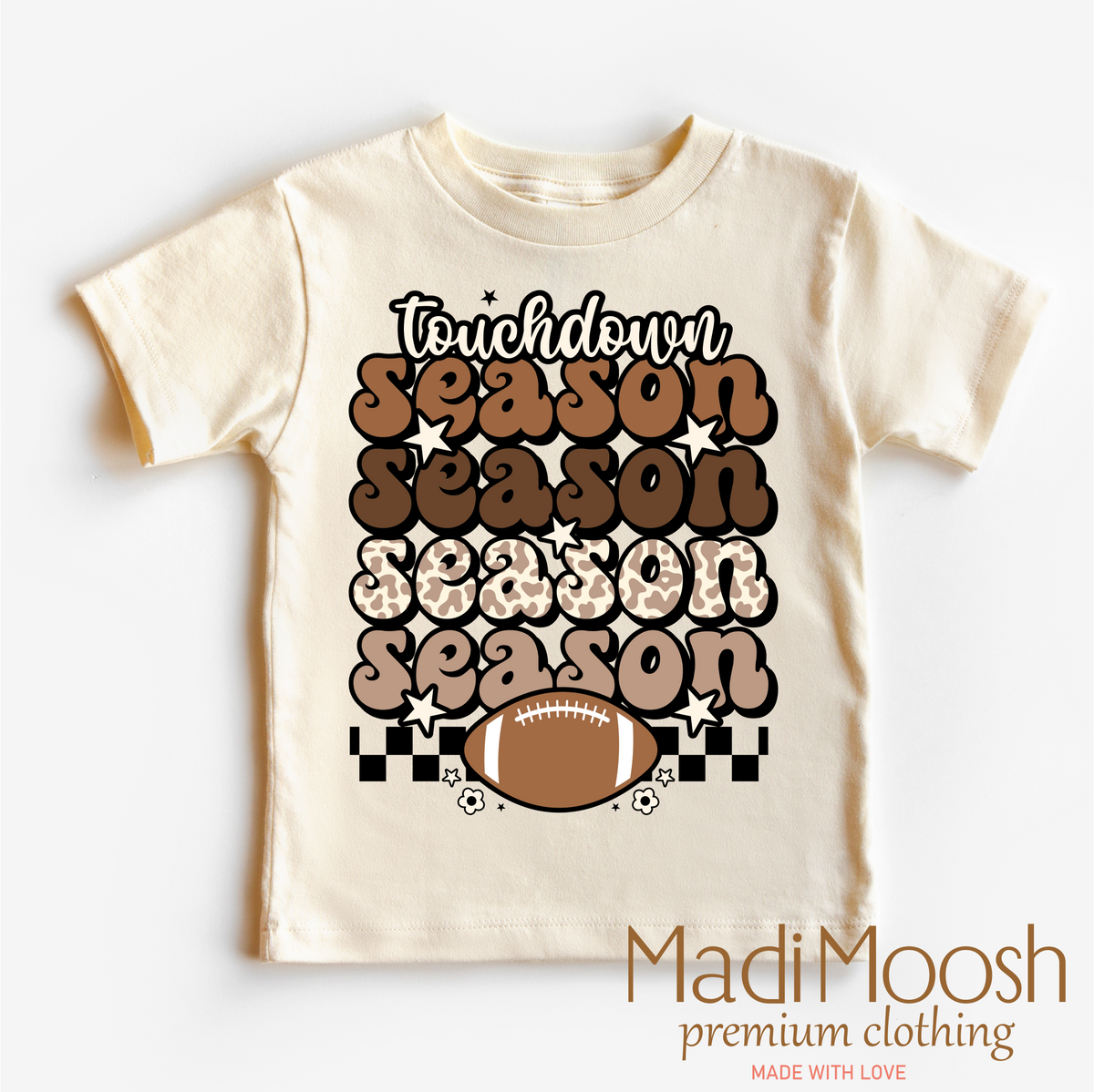 Touchdown Season Football graphic T-shirt by Madi Moosh