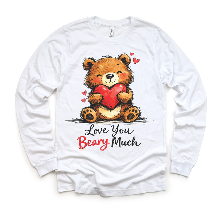Love You Beary Much Valeintine's Day Shirt -  Teddy Bear Valeintine Tee