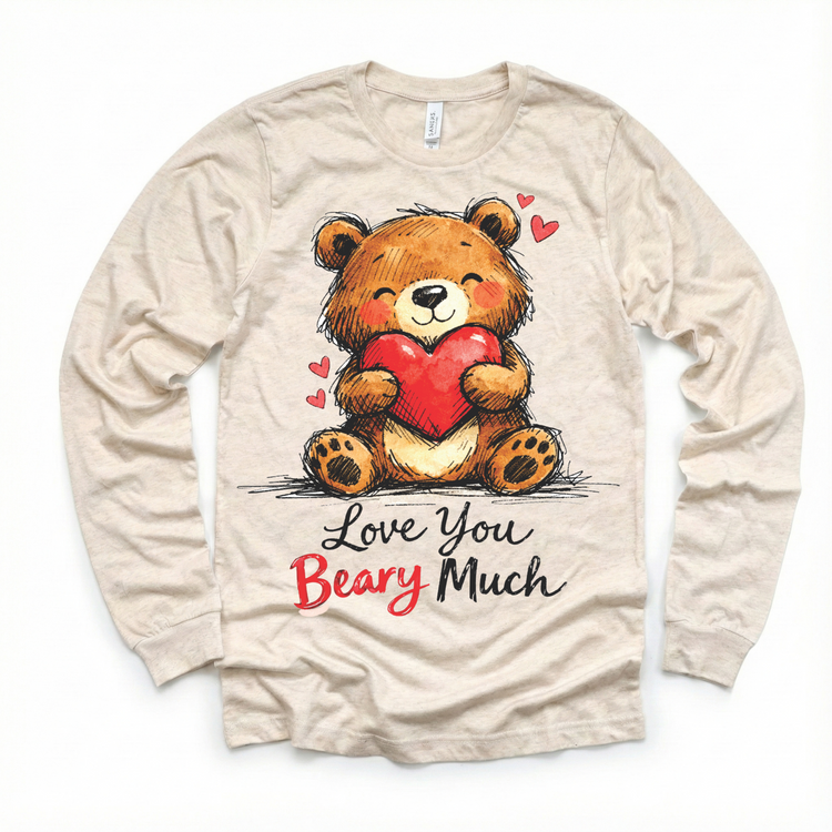 Love You Beary Much Valeintine's Day Shirt -  Teddy Bear Valeintine Tee