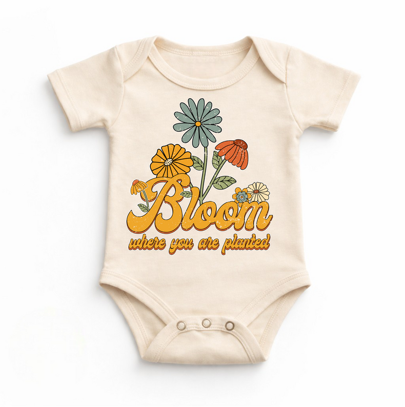 Bloom Where You Are Planted Boho Bodysuit - Baby Bodysuit