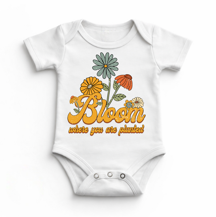Bloom Where You Are Planted Boho Bodysuit - Baby Bodysuit