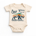 Stay Wild Outdoor Buffalo Baby Bodysuit - Madi Moosh Boutique