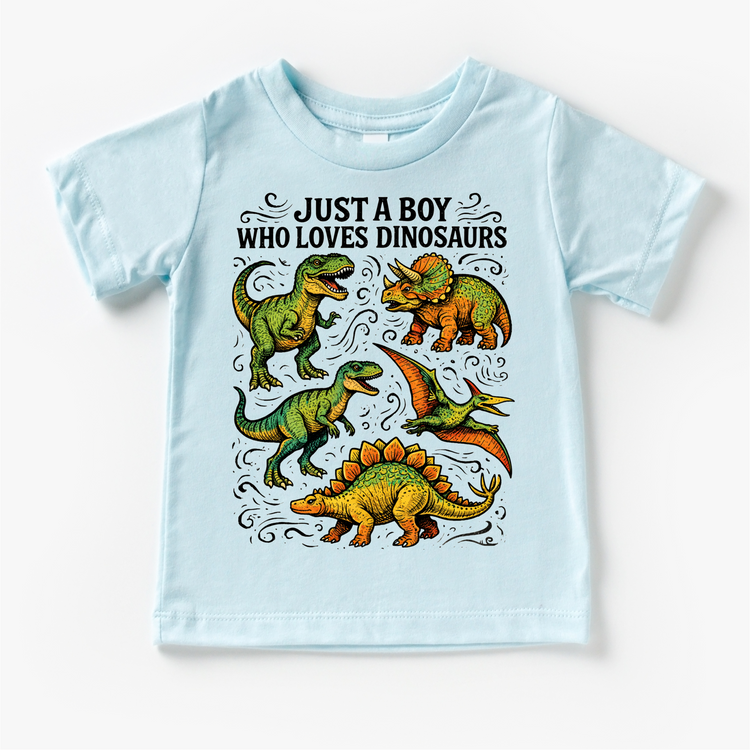 Just A Boy Who Loves Dinosaurs Shirt - Dinosaur Tee