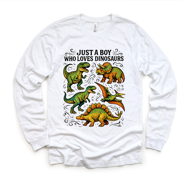 Just A Boy Who Loves Dinosaurs Shirt - Dinosaur Tee