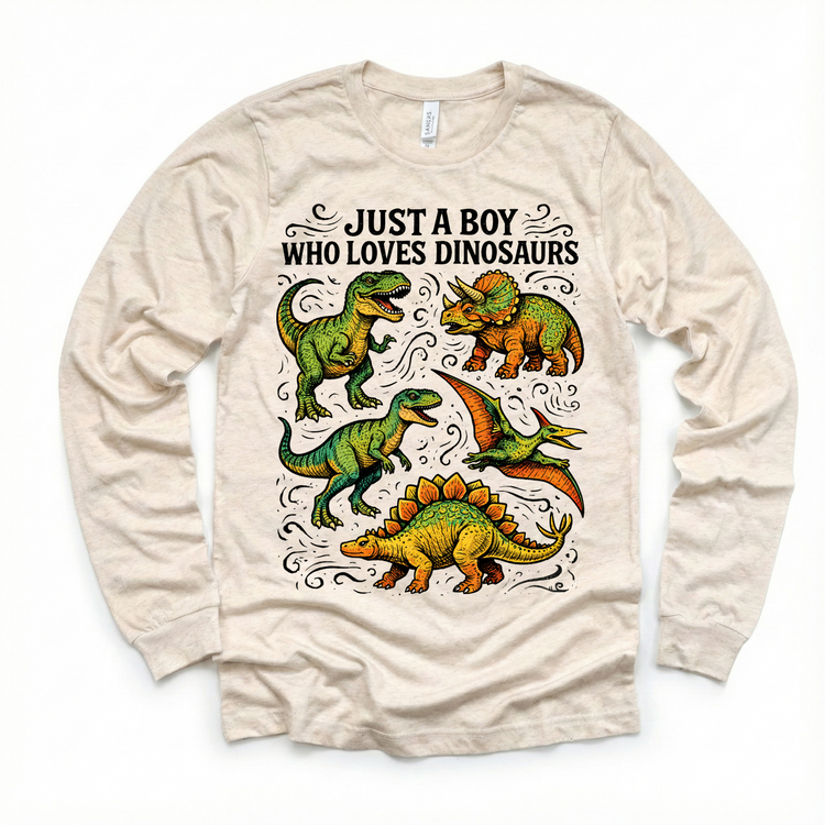 Just A Boy Who Loves Dinosaurs Shirt - Dinosaur Tee