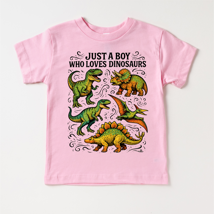 Just A Boy Who Loves Dinosaurs Shirt - Dinosaur Tee