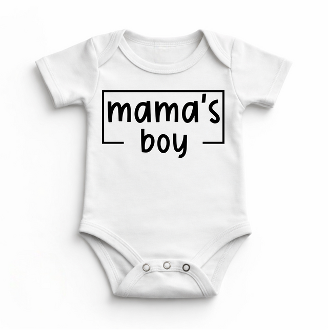Mama’s Boy Baby Bodysuit | Minimalist Baby Outfit | Trendy Infant Clothes | Boutique Baby Gift
