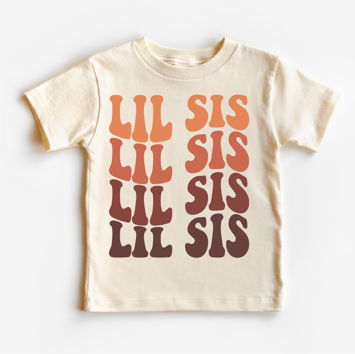 Retro Lil Sis Siblings Family, Little Sister graphic T-shirt by Madi Moosh