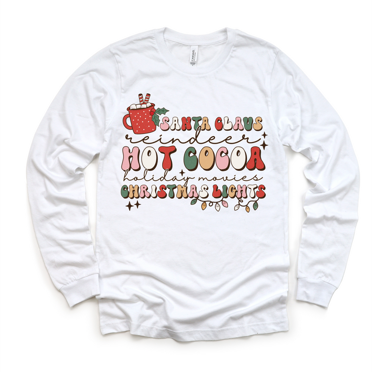 Hot Cocoa Reindeer Christmas T-Shirt - Christmas Tee