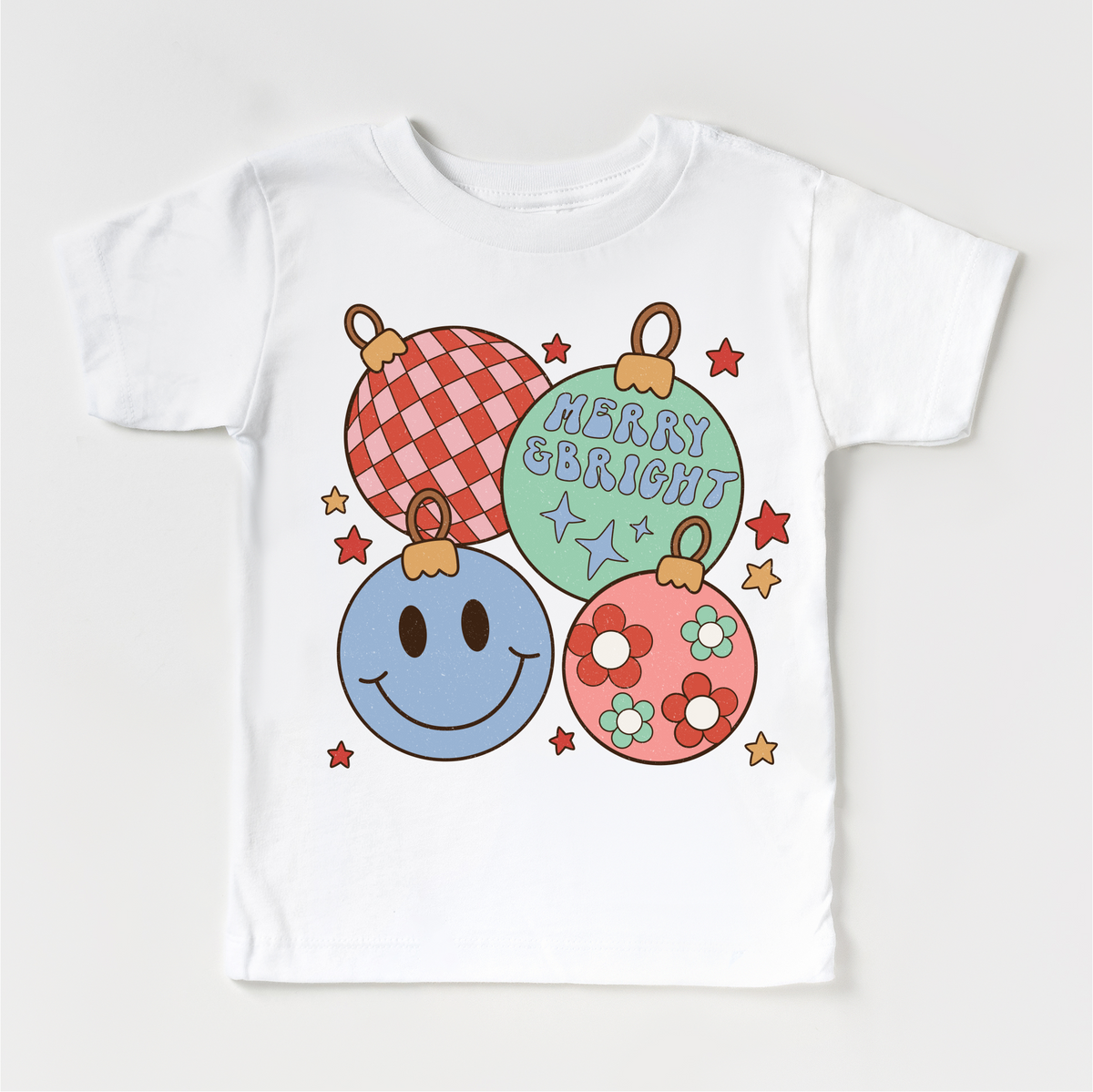 Merry and Bright Christmas White kids shirt