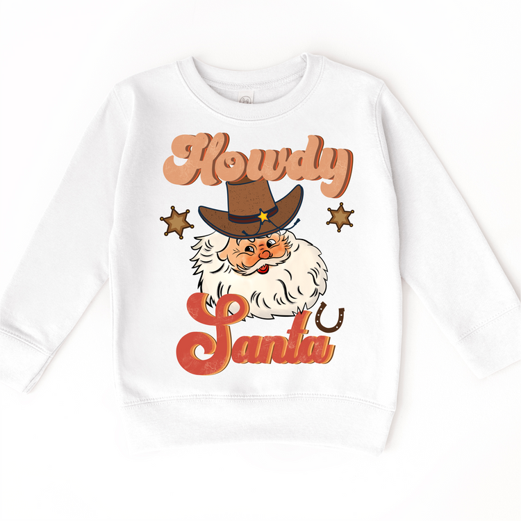 Howdy Santa Cowboy Christmas T-Shirt - Kids Christmas Tee