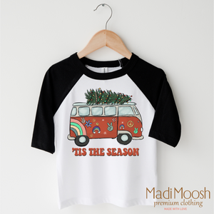 Retro Tis The Season Christmas Shirt - Hippie Christmas Tee