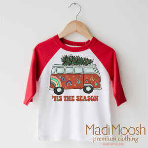 Retro Tis The Season Christmas Shirt - Hippie Christmas Tee