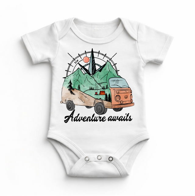 Adventure Awaits Outdoor Camping Bodysuit - Baby Bodysuit