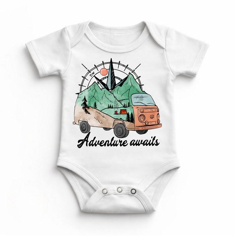 Adventure Awaits Outdoor Camping Bodysuit - Baby Bodysuit