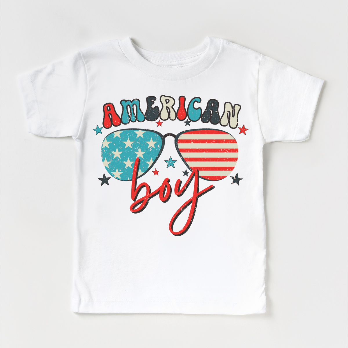 Retro American Boy 4th Of July, July 4th Kids & Adult graphic T-shirt by Madi Moosh