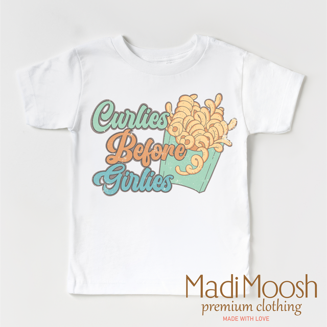 Curlies For The Girlies Shirt - Curley Fries Valentine Tee